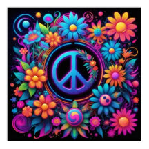 Vrede, liefde en bloemen