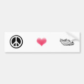 Vrede, Liefde en Boating Bumpersticker (Voorkant)