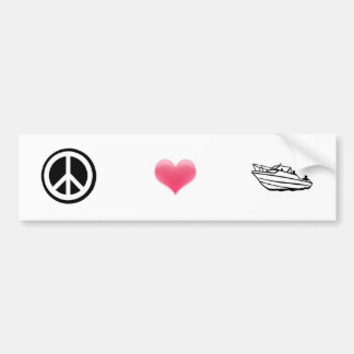 Vrede, Liefde en Boating Bumpersticker