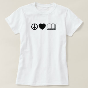 Vrede, liefde en boeken Basic T-Shirt