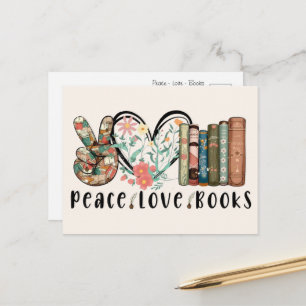 Vrede, Liefde, en Boeken Briefkaart