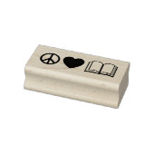 Vrede, liefde en boeken Kunststempel Rubberstempel (Stempel)
