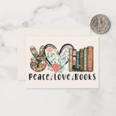 Vrede, Liefde en Boeken Notitiekaartje (Voorkant / Achterkant in situ)