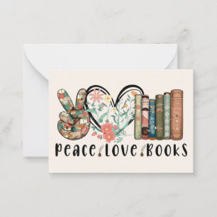 Vrede, Liefde en Boeken Notitiekaartje