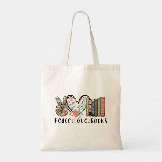 Vrede, Liefde en Boeken Tote Bag (Achterkant)
