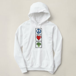 Vrede, liefde en broccoli hoodie