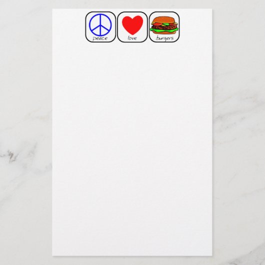 Vrede, Liefde en Burgers Stationery Briefpapier (Voorkant)