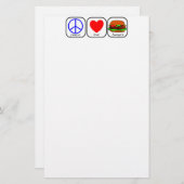 Vrede, Liefde en Burgers Stationery Briefpapier (Voorkant / Achterkant)