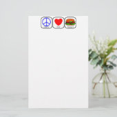 Vrede, Liefde en Burgers Stationery Briefpapier (Staand voorkant)