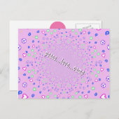 Vrede, liefde en campagne briefkaart (Voorkant / Achterkant)