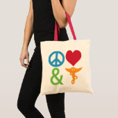 Vrede, liefde en Chiropractische zakken Tote Bag (Voorkant (product))