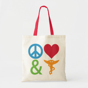 Vrede, liefde en Chiropractische zakken Tote Bag