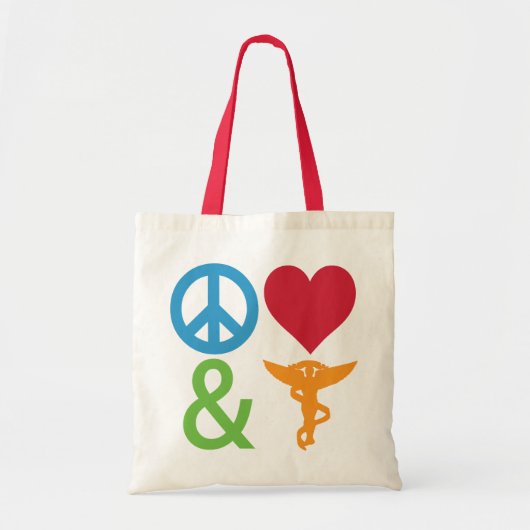 Vrede, liefde en Chiropractische zakken Tote Bag (Voorkant)