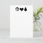 Vrede Liefde en Colostrum briefkaarten (Staand voorkant)