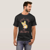 Vrede Liefde En Corgi Billen T-shirt (Voorkant volledig)