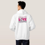 Vrede, liefde en cupcakes! hoodie (Achterkant volledig)