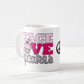 Vrede, liefde en cupcakes! Mok (Voorkant links)