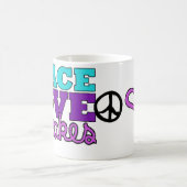 Vrede, liefde en cupcakes! Mok Paars (Center)