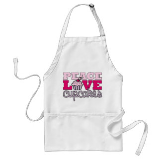 Vrede, liefde en cupcakes! standaard schort
