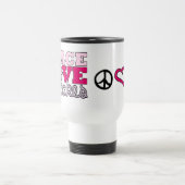Vrede, liefde en cupcakes! Travel Mug Reisbeker (Center)