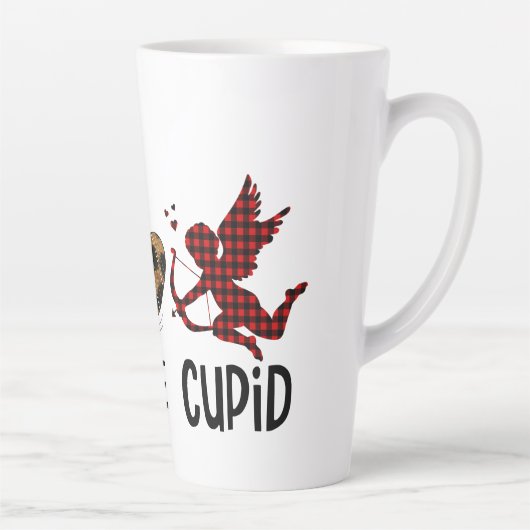 Vrede, Liefde en Cupido Latte Mok (Rechts)