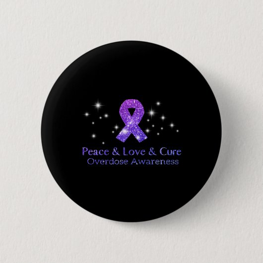 Vrede Liefde En Cure Opioïde Overdosis Bewustzijn Ronde Button 5,7 Cm (Voorkant)