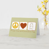 Vrede, Liefde en Dag Groundhog Kaart (Gele Bloem)