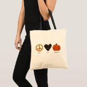 Vrede, Liefde en de Zak van Halloween Tote Bag (Voorkant (product))