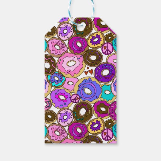 Vrede Liefde en Donuts Cadeaulabel (Voorkant)