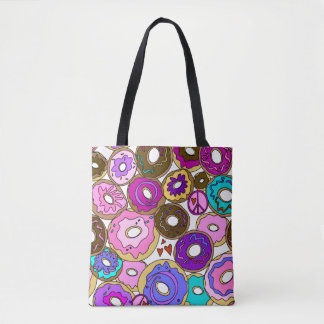 Vrede Liefde en Donuts Tote Bag