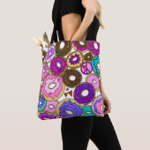Vrede Liefde en Donuts Tote Bag (Dichtbij)