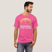 Vrede, liefde en drum en bas t-shirt (Voorkant volledig)