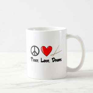 Vrede, liefde en Drums Koffiemok