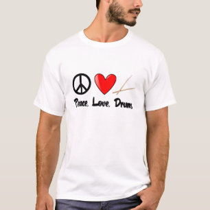 Vrede, liefde en Drums T-shirt