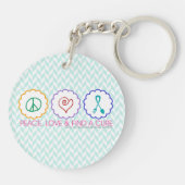 Vrede, liefde en een zuiver Sleutelhanger zoeken (Achterkant)