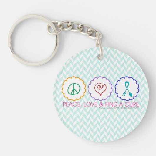 Vrede, liefde en een zuiver Sleutelhanger zoeken (Voorkant)