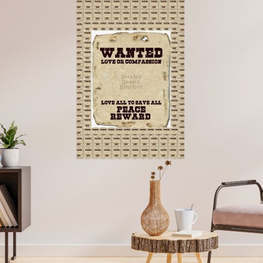 Vrede Liefde en Eénheid Poster (Woonkamer 3)