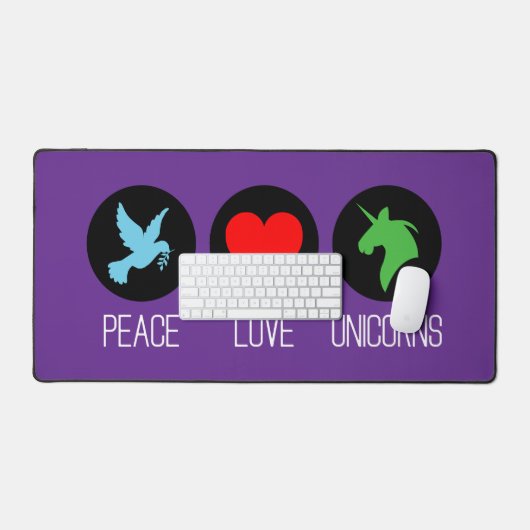 Vrede liefde en eenhoorns bureaumat (Keyboard & Muis)