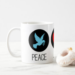 Vrede liefde en eenhoorns koffiemok