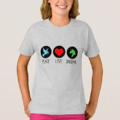 Vrede liefde en eenhoorns t-shirt (Voorkant)