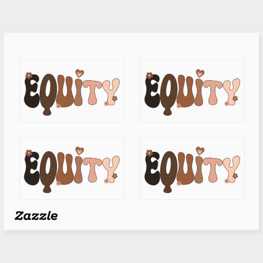 Vrede Liefde en Equity Rechthoekige Sticker (Vel)