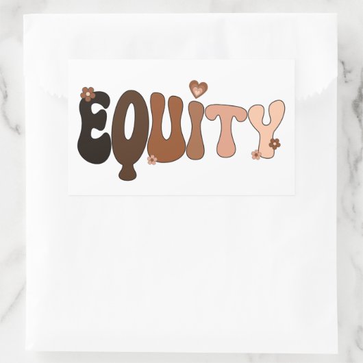 Vrede Liefde en Equity Rechthoekige Sticker (Tas)