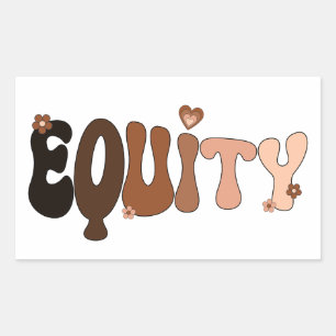 Vrede Liefde en Equity Rechthoekige Sticker