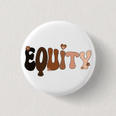 Vrede Liefde en Equity Ronde Button 3,2 Cm (Voorkant)