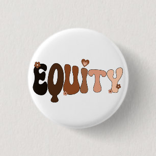 Vrede Liefde en Equity Ronde Button 3,2 Cm