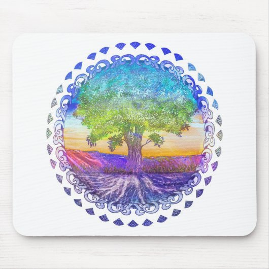 Vrede, liefde en evenwicht in het leven muismat (Voorkant)