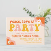 Vrede, liefde en feestelijke repetitie kaart (Staand voorkant)