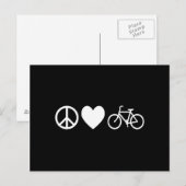 Vrede Liefde en Fietsen Briefkaart (Voorkant / Achterkant)