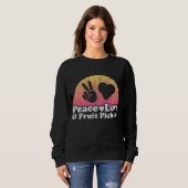 Vrede Liefde en Fruit Picking Trui (Voorkant volledig)