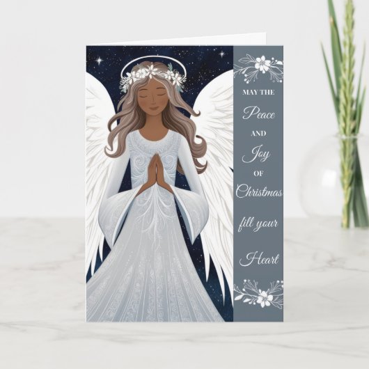 Vrede, liefde en gebed feestdagen kaart (Voorkant)